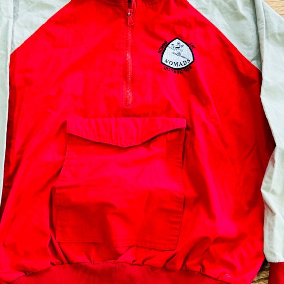 Vintage Downerwear Red 1/2 Zip Kangaroo Pocket Pullover Jacket Men's Size M - Picture 2 of 5